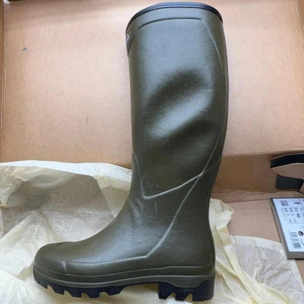 Le Chameau Boots Country Cross Jersey Mens 7.5 Waterproof Rubber Wellington